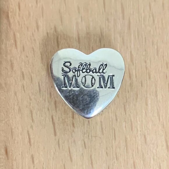 Pandora Jewelry - Pandora Softball Mom Exclusive Travel Heart Charm Pendant, S925 Silver Bracelets